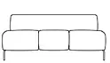 Диван трехместный без подлокотников