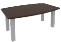 Стол для переговоров на металлокаркасе (серые опоры)