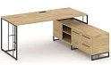 Стол руководителя на опорной тумбой (Левый / Правый)