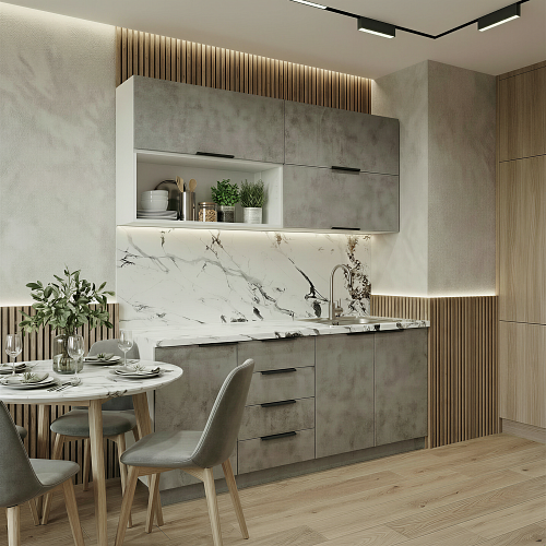фото Модульная кухня Бетон №2